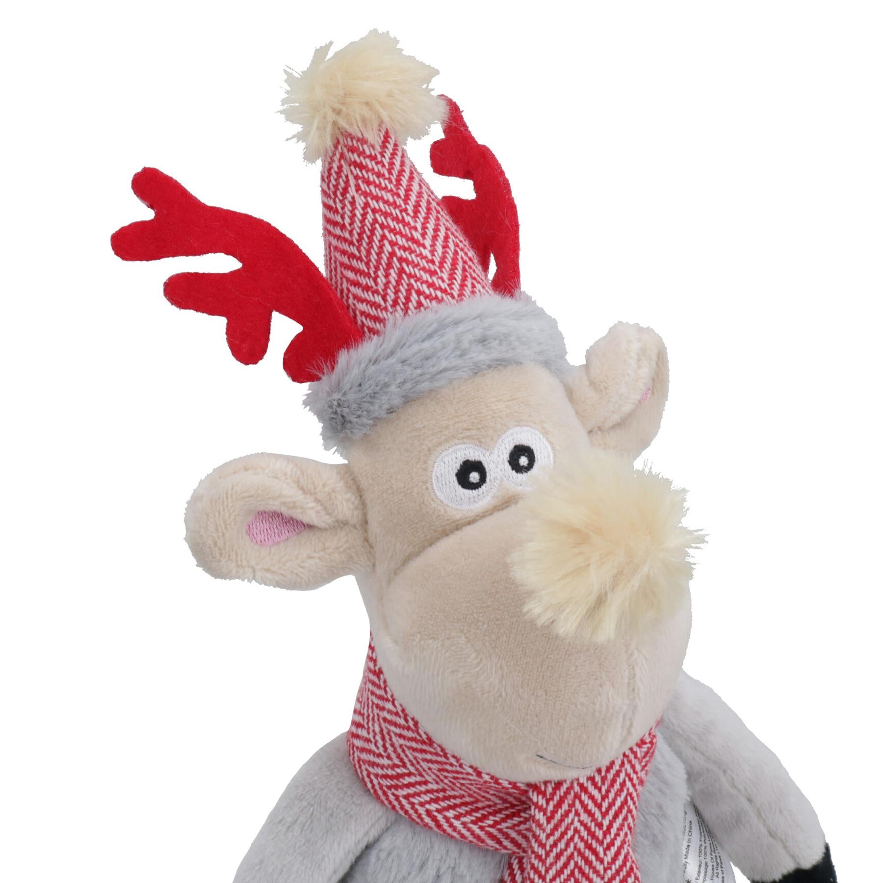 Hund Weihnachtsgeschenk Quietschend Winter Rot Rudolph Plüsch Spielen Spielzeug Weihnachten Präsentieren