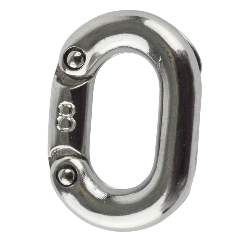 Chain Connecting Link 8mm Marine Grade Stainless Steel Split Shackle