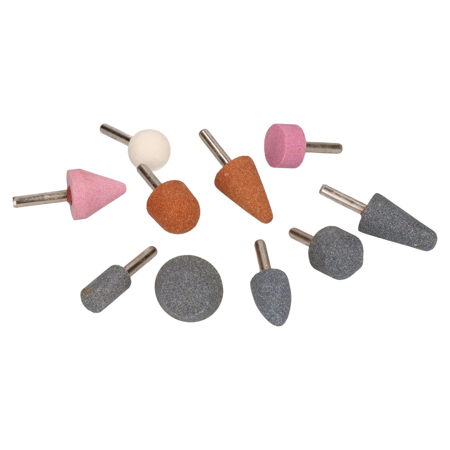 50 Stück verschiedene montierte Schleifpolier-Schleifsteine, 6 mm Schaft