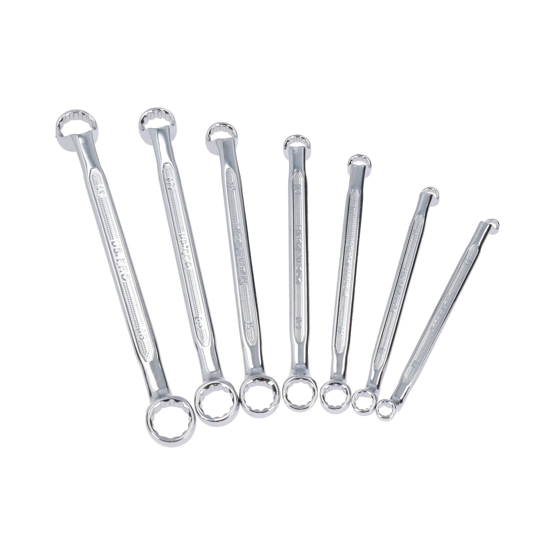 Metrischer MM 35 Grad gekröpfter Ringschlüsselsatz 6mm - 19mm 7-tlg.