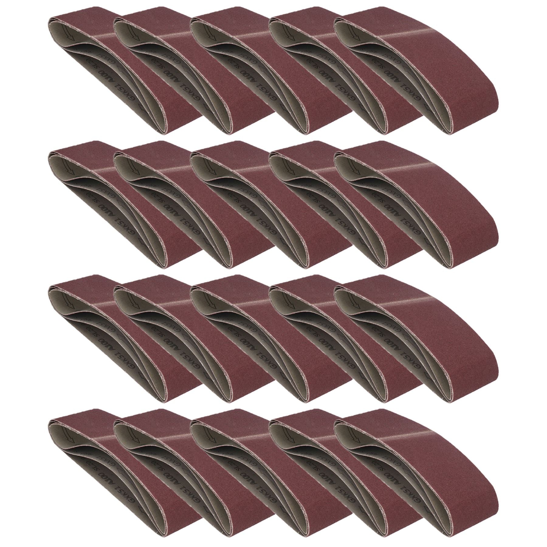 Bandes abrasives à grains mixtes 533 mm x 75 mm pour ponceuse à lime électrique