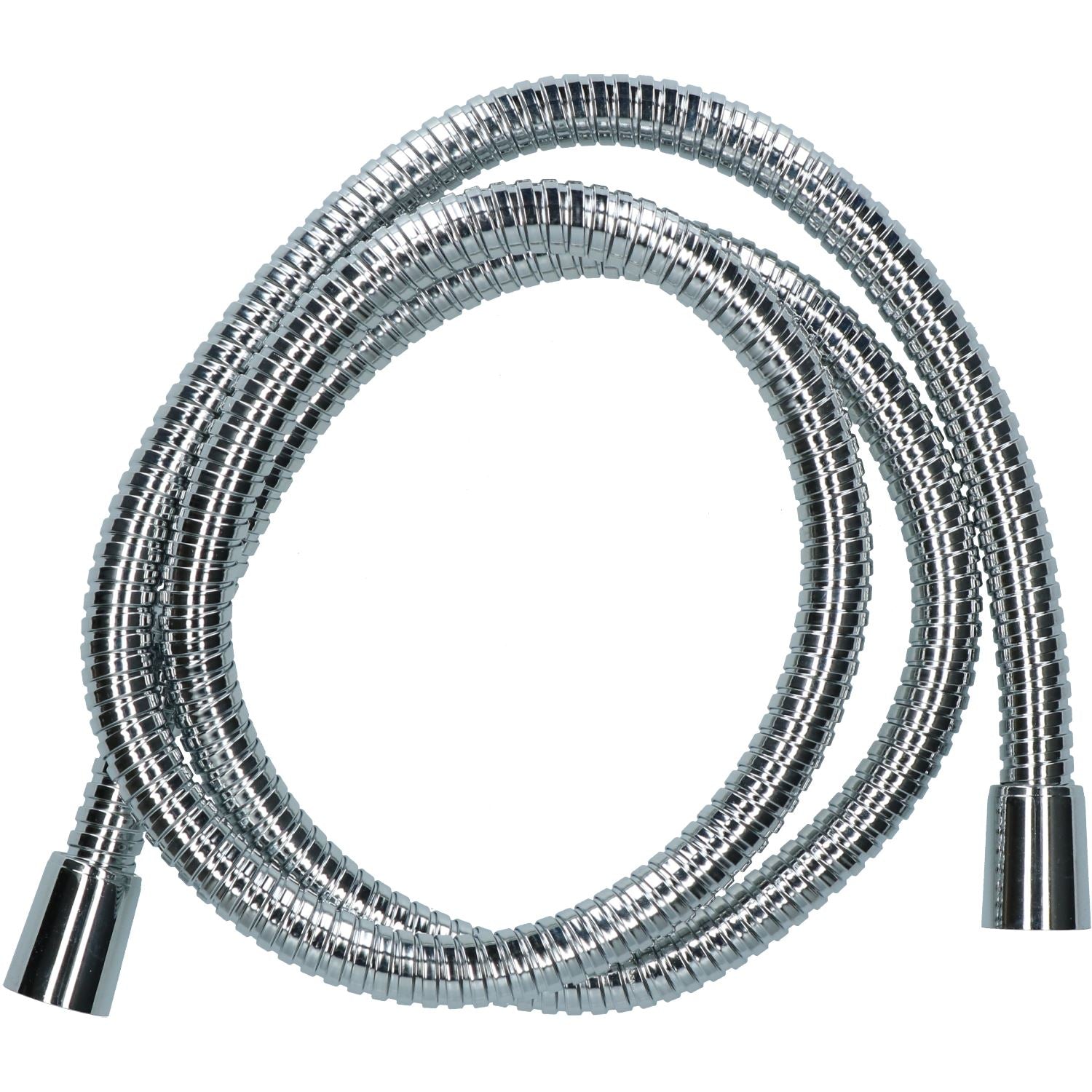1,5 m verchromter Messing-Brauseschlauch, universelle Passform, doppelt gecrimptes flexibles Rohr