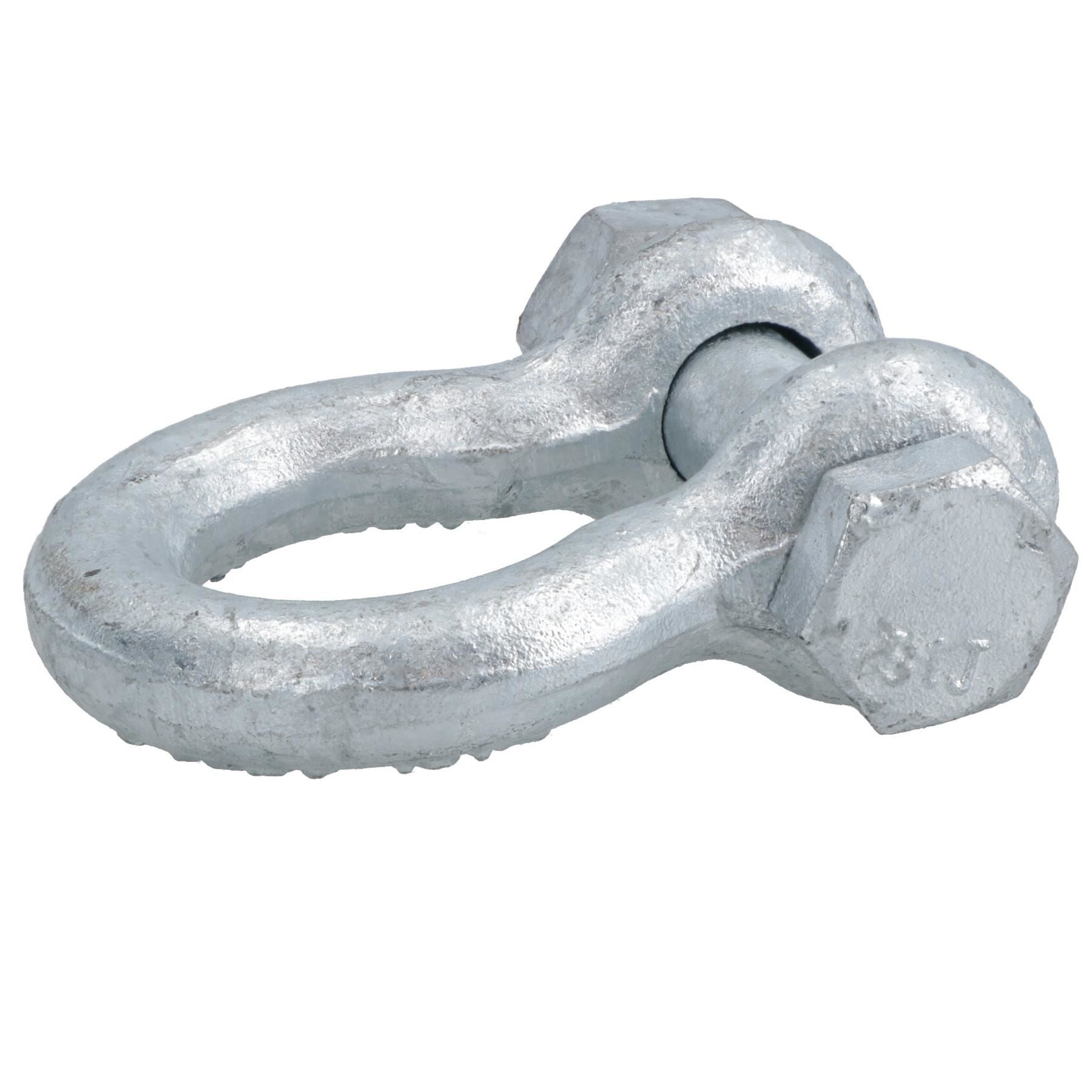 Galvanised Bow Shackle Safety Pin 3/8in (10mm) 1.0T to US Fed Spec