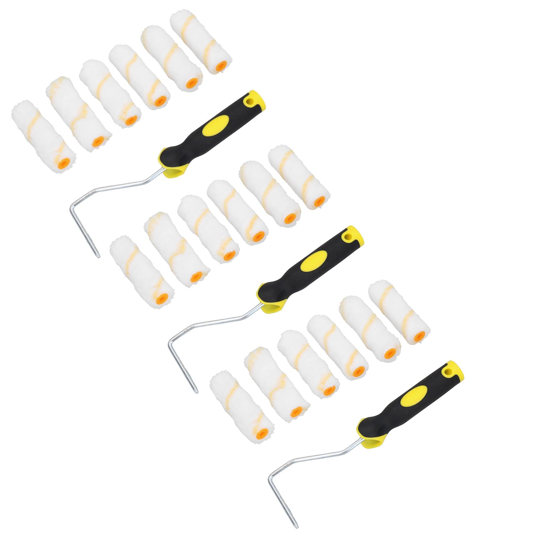 Ensemble de mini rouleaux et manchons de 4 po pour peintures à émulsion brillantes, peinture et décoration