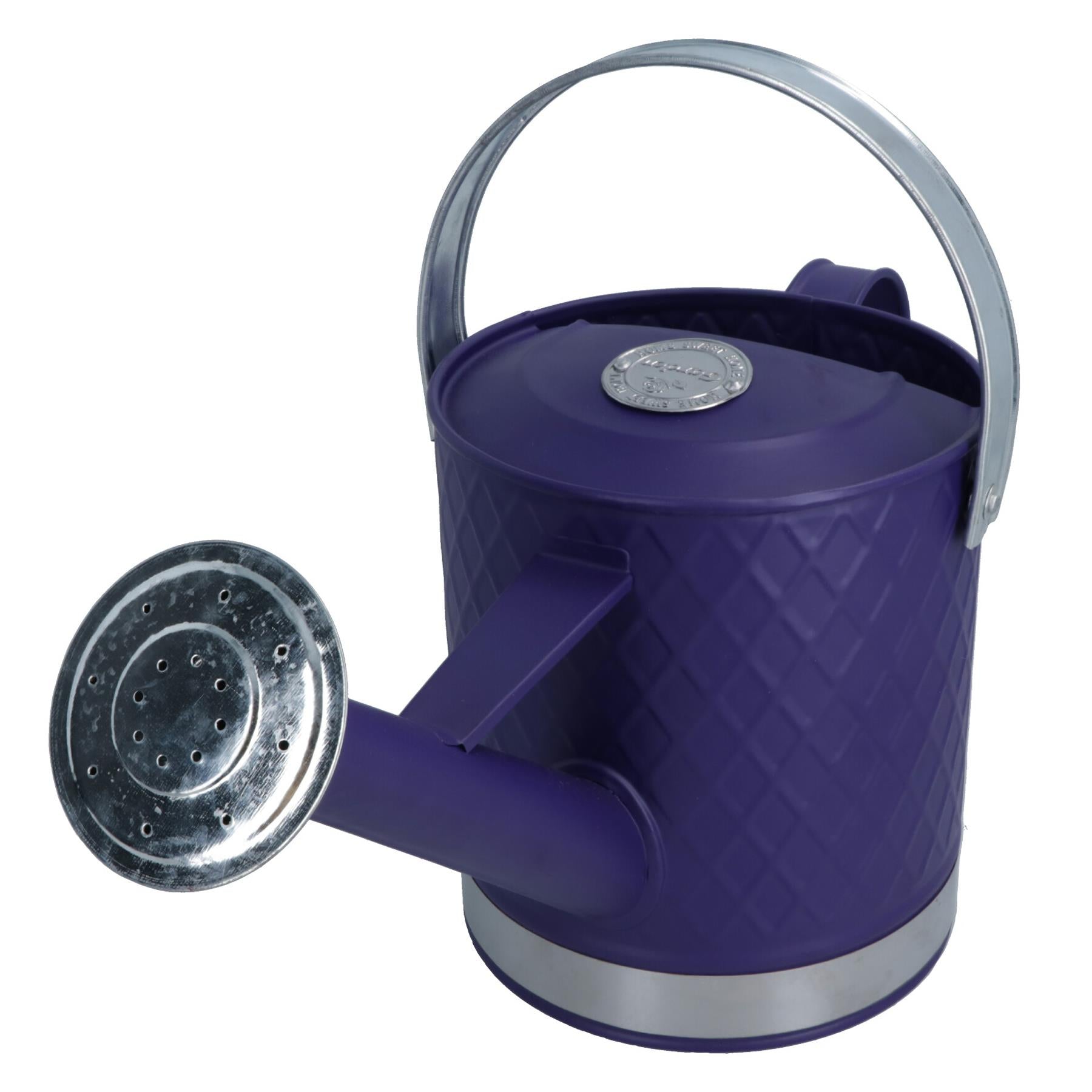 3L Watering Can Purple Steel Metal Water Greenhouse Garden Plants Home