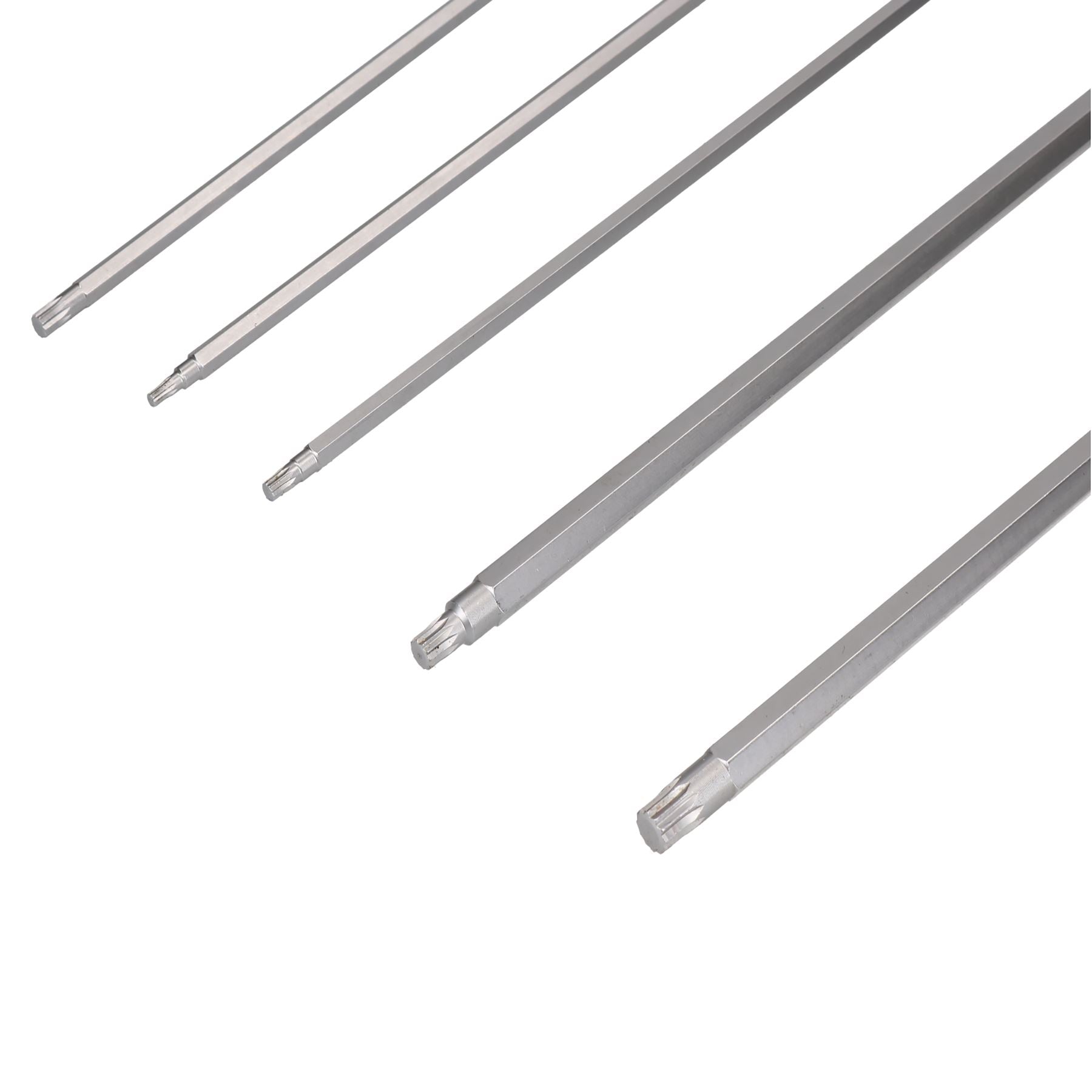 Lot de 5 tournevis cannelés extra longs (410 mm) M4 - M10 pour vis cannelée ou XZN