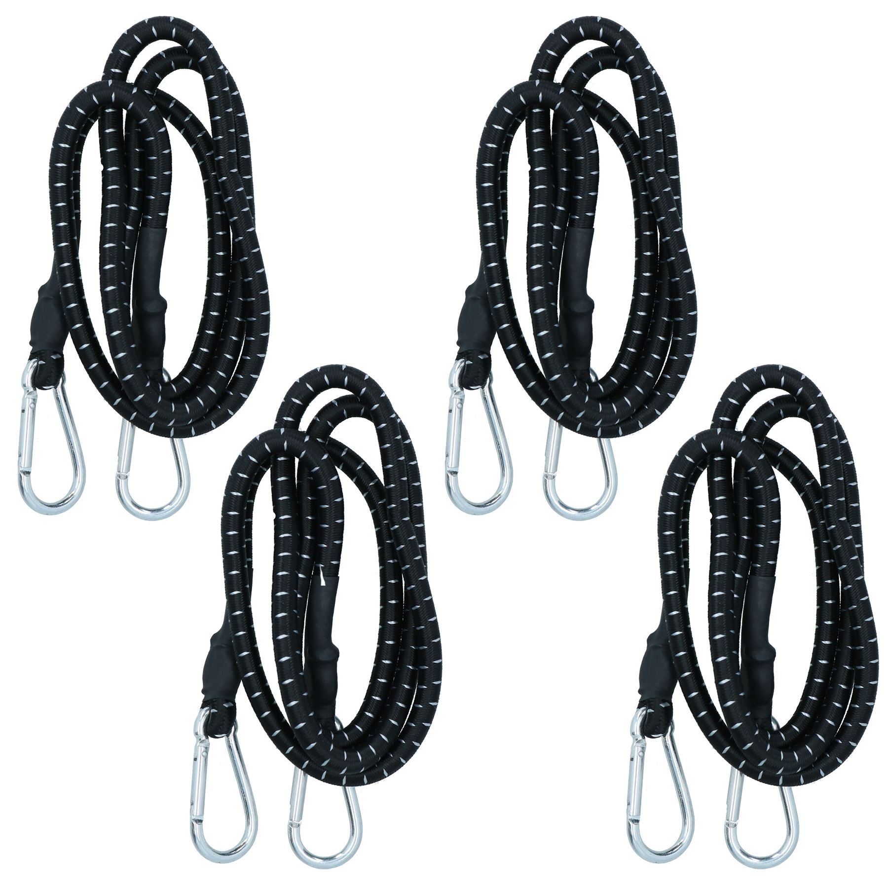 Sangle élastique de 60 po avec mousquetons en métal et support de fixation pour attache