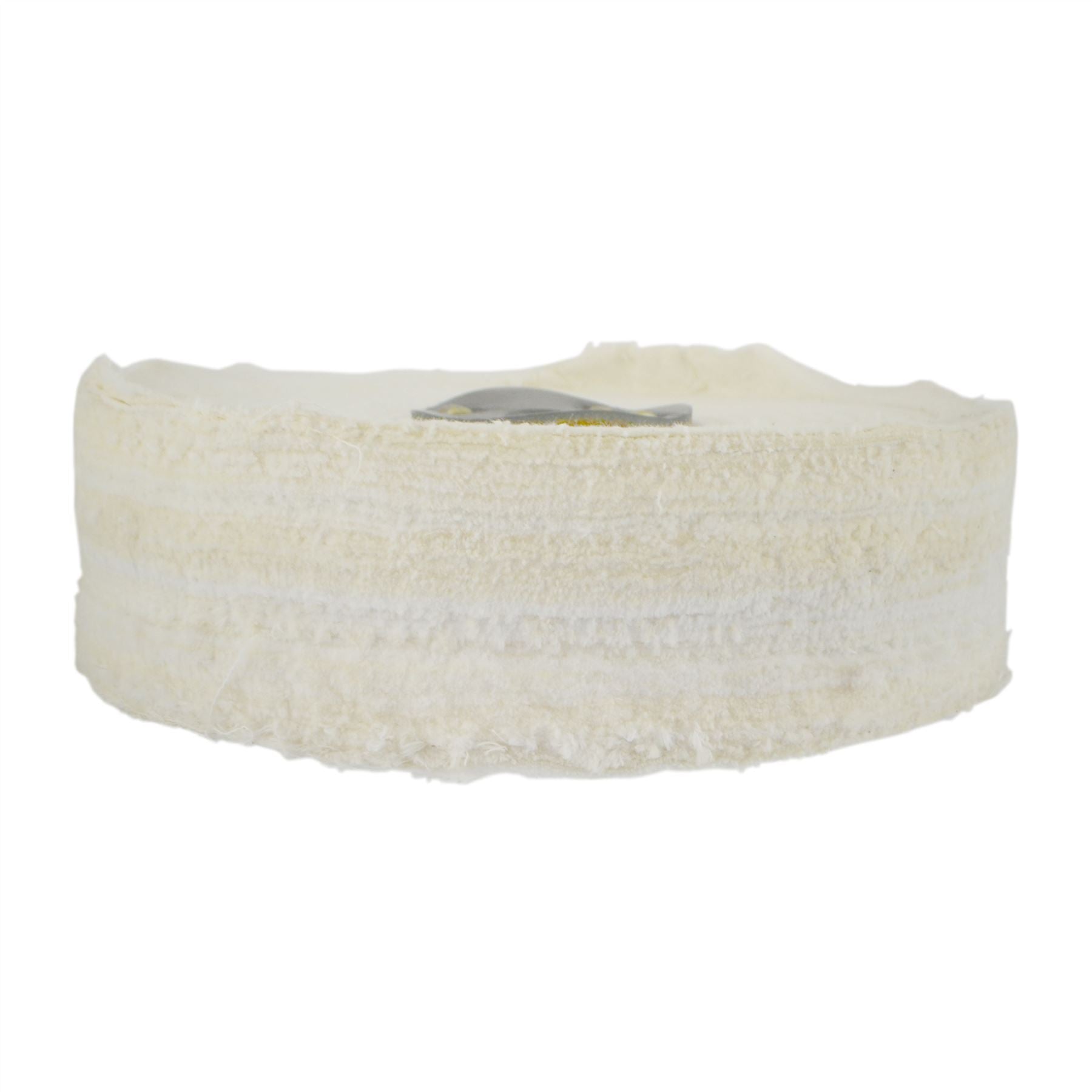 White Close Stitched Metal Polishing Buffing Mop 8" x 2" 4 section 2nd Stage