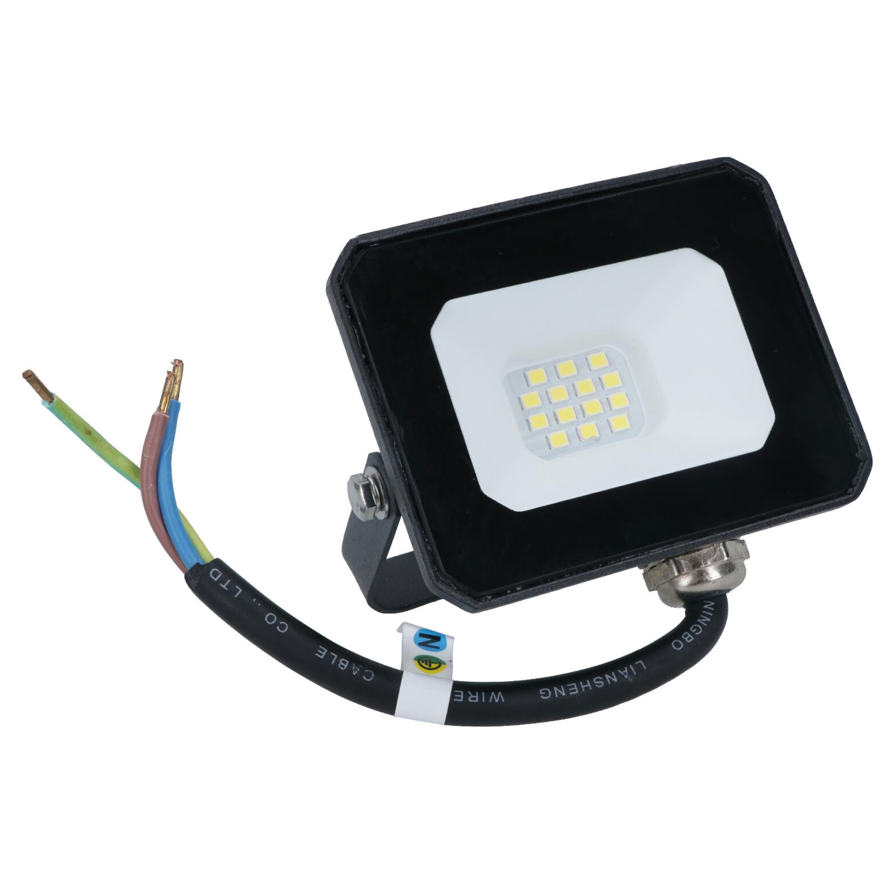 10 Watt LED Mini Floodlight Garden Lighting 800 Lumens IP65 + Mounting Bracket