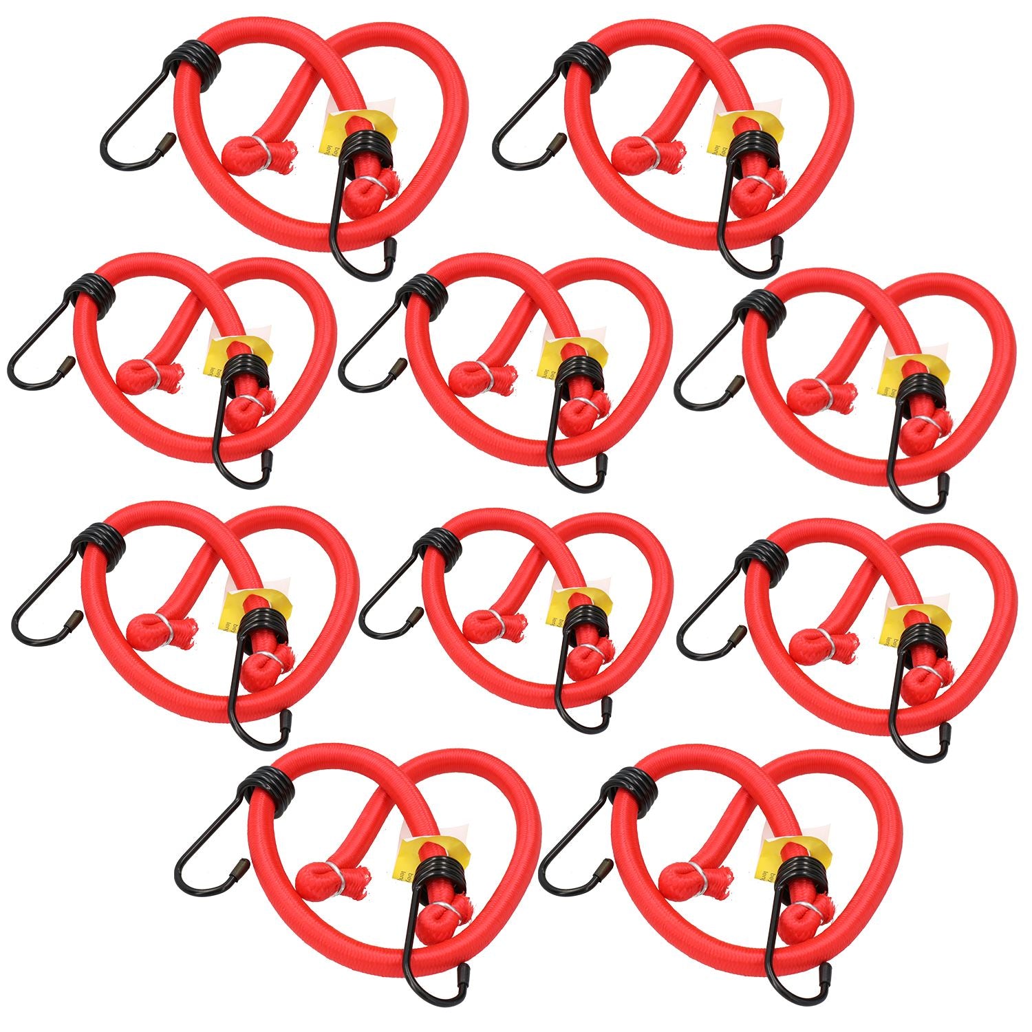 Sangle de fixation robuste en corde élastique de 60 cm / 24 po avec crochets