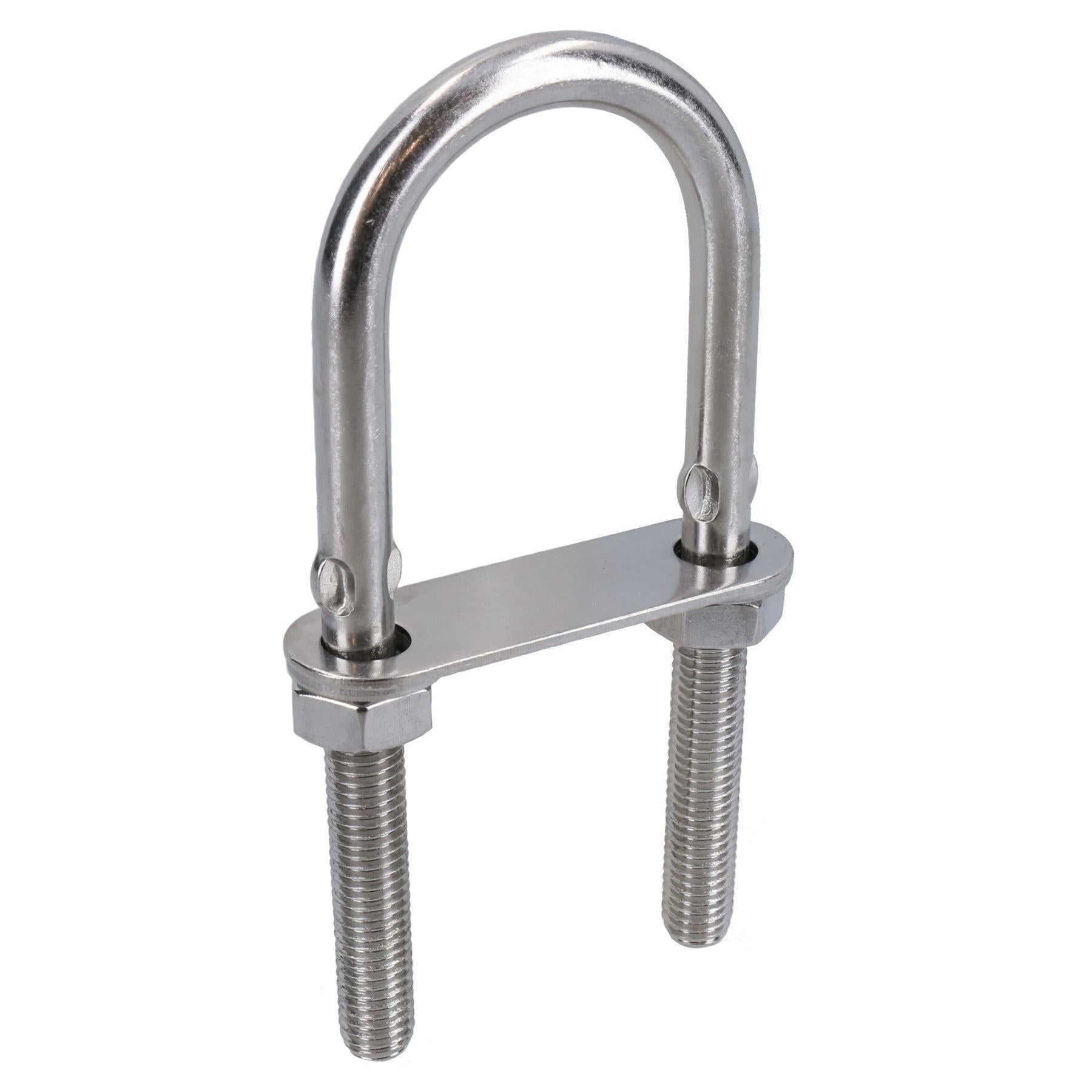 Boulons en U / Boulons en N M10 40 mm x 122 mm en acier inoxydable de qualité marine pour remorque de bateau