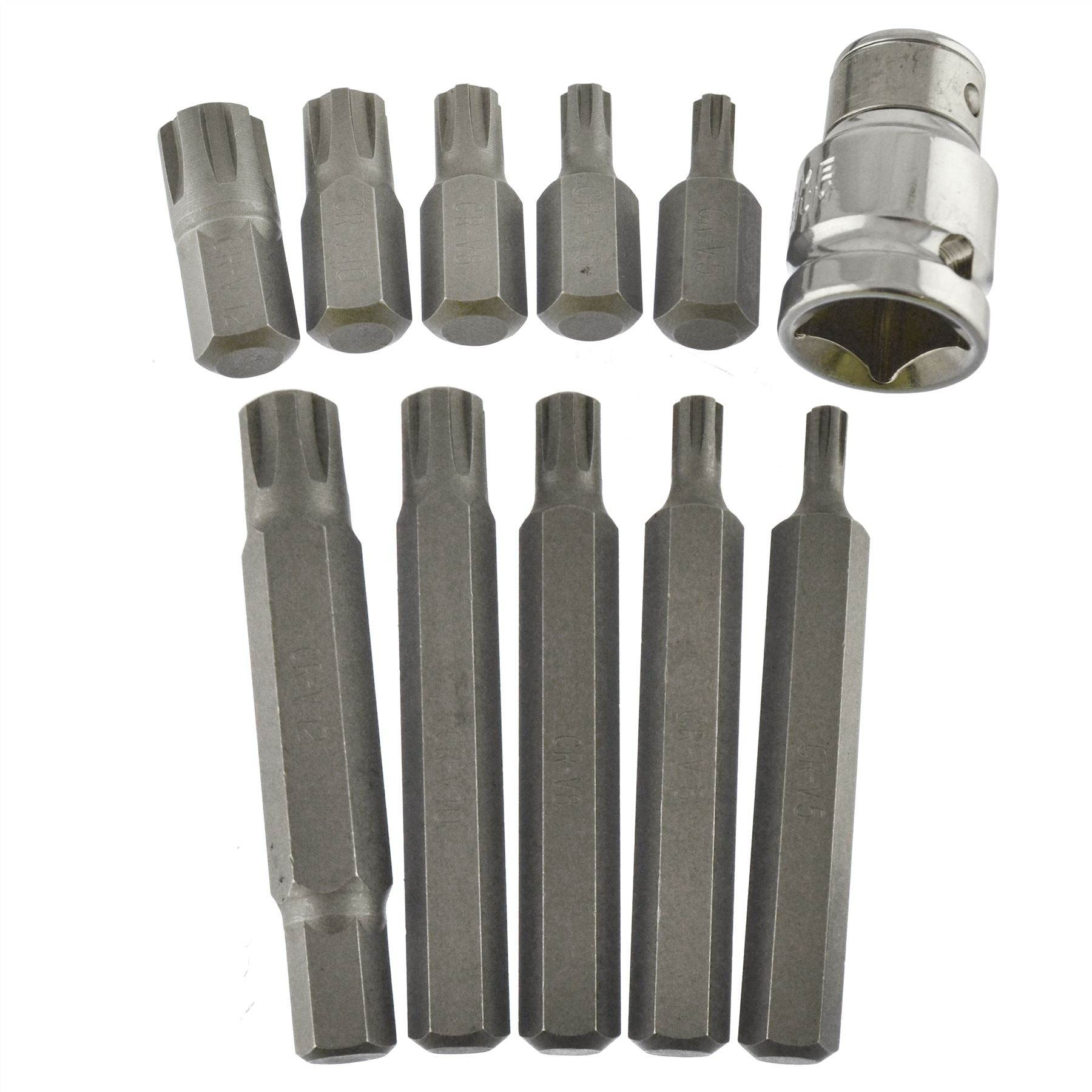 Jeu de 11 douilles à embout Ribe 1/2" M5 - M12 courtes (30 mm) et profondes (75 mm)