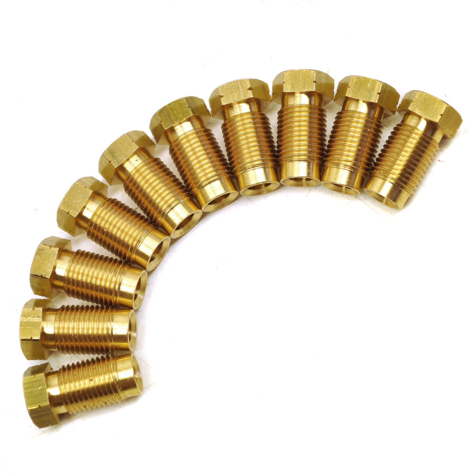 M10 x 1 mm, kurze männliche und weibliche Bremsleitungsverschraubungen aus Messing für 3/16 Zoll-Rohre, 20 Stück