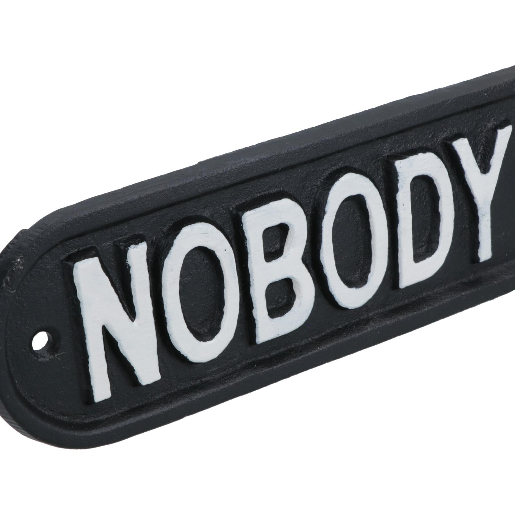 Nobody Gets Out Sober Cast Iron Sign Plaque Wall Door House Garden Bar Pub