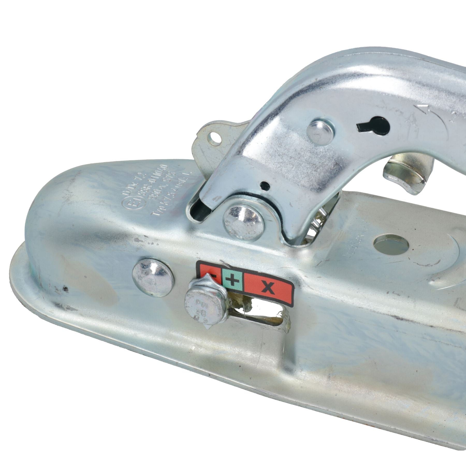 Attelage de remorque non freiné en acier pressé de 50 mm pour boîte de 60 mm, charge maximale de 750 kg