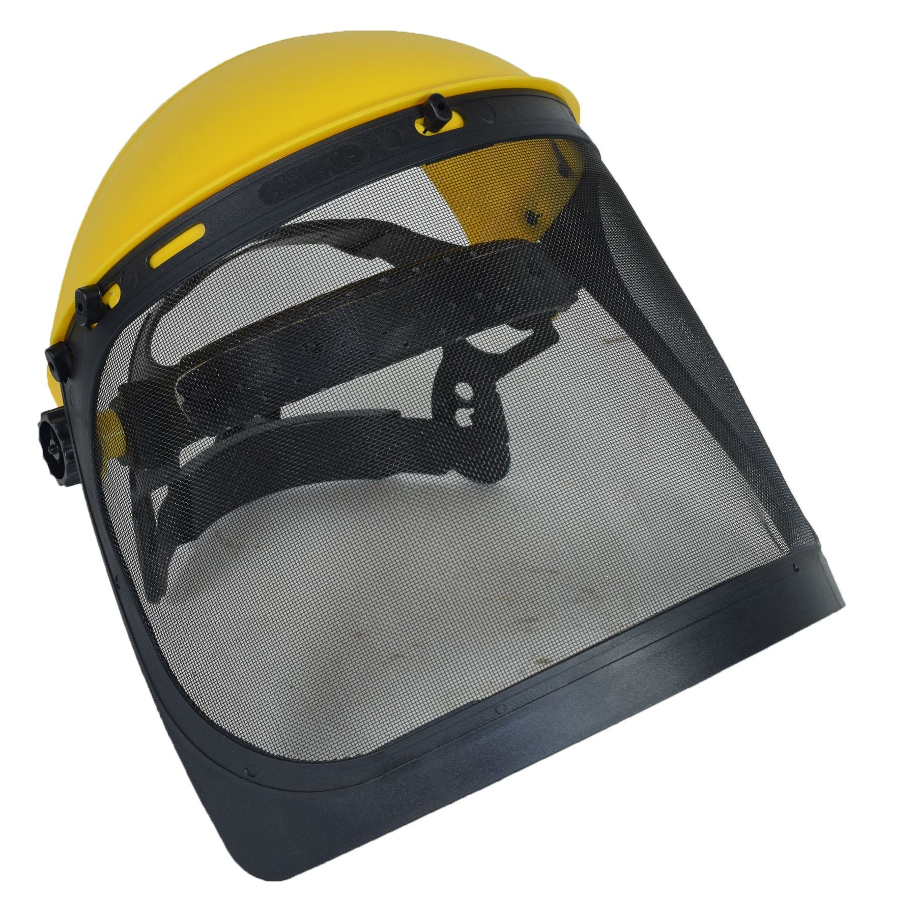 Casque de sécurité Chapeau Foresterie Jardinage Tronçonneuse Protection Maille et Visière Transparente