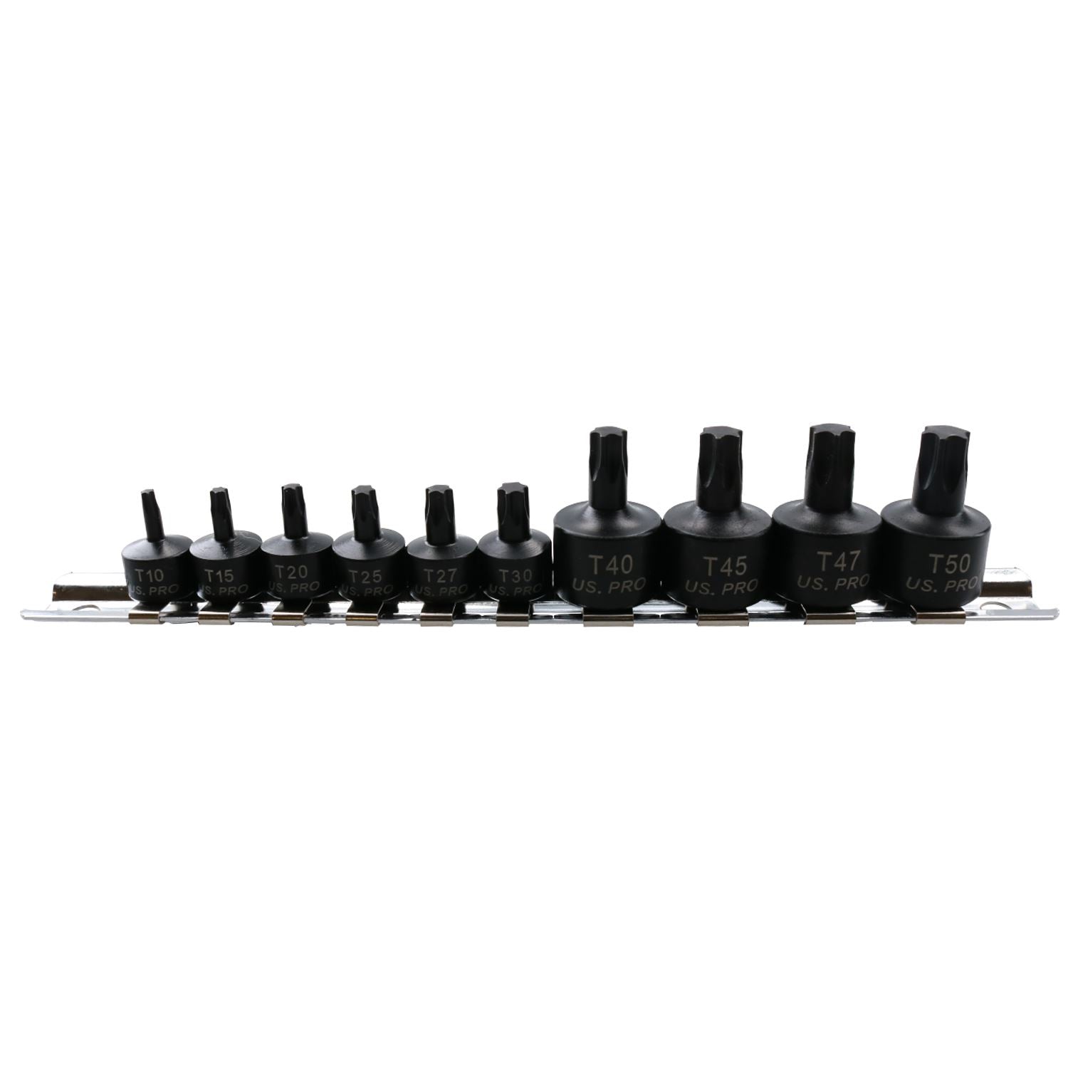 1/4" und 3/8" Antrieb Stubby Impact Torx Stern Bits Stecknüsse T10 – T50 10-teiliges Set