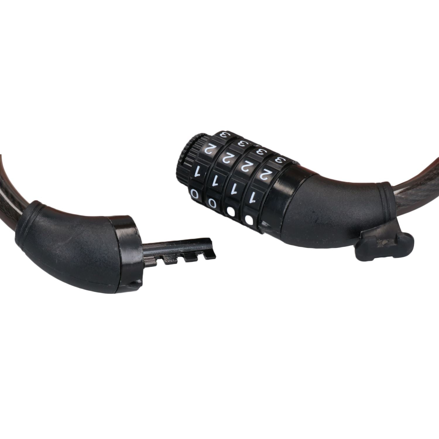 Cadenas à combinaison pour vélo 1,2 m x 12 mm + support de montage Revêtement de sécurité en PVC