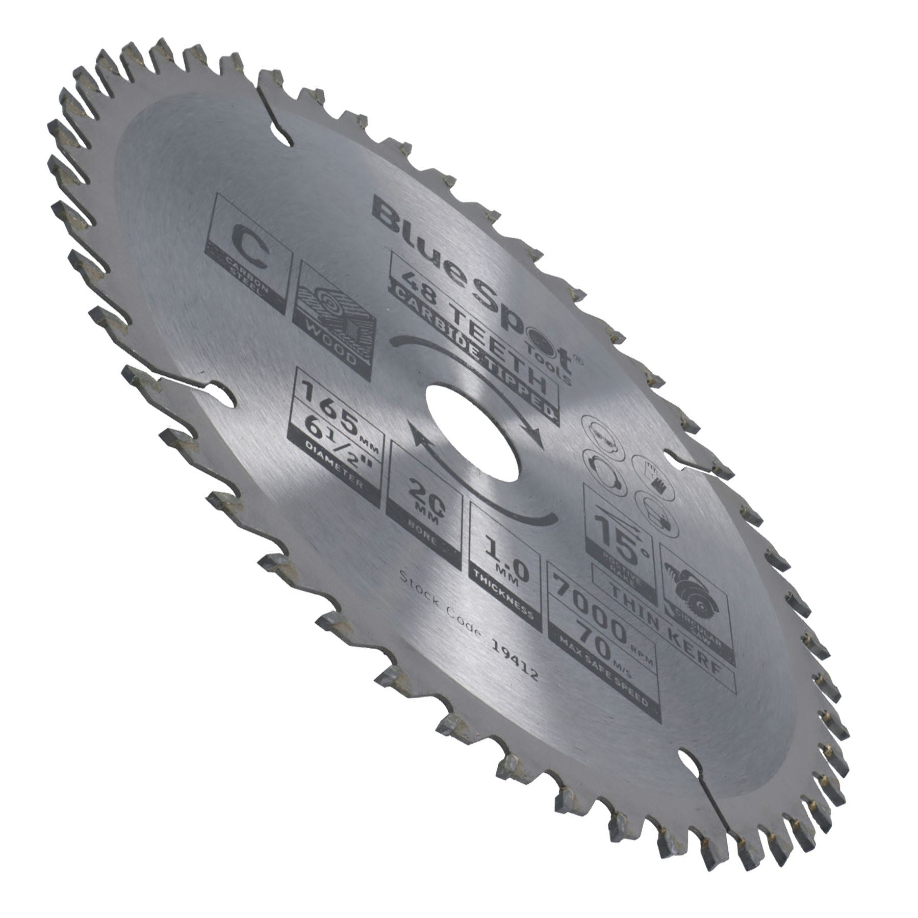 Circular Saw Blade 165mm x 16 / 20mm Mixed Teeth TCT Cutting Disc Wood