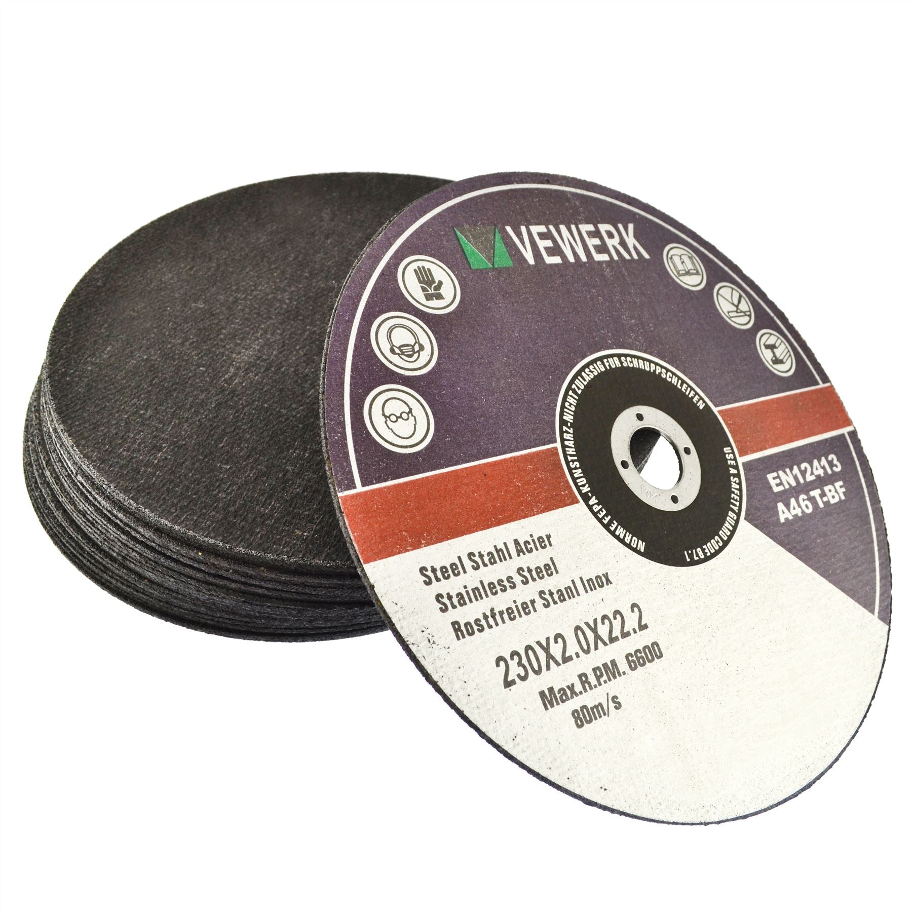 9" Trennschleifscheiben für Druckluft-Winkelschleifer, Werkzeug aus Metall, 25 Stück, 230 mm, AT233