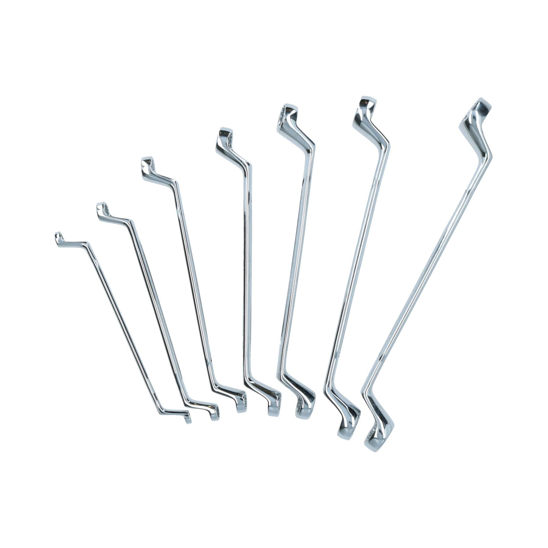 Metrischer MM 35 Grad gekröpfter Ringschlüsselsatz 6mm - 19mm 7-tlg.