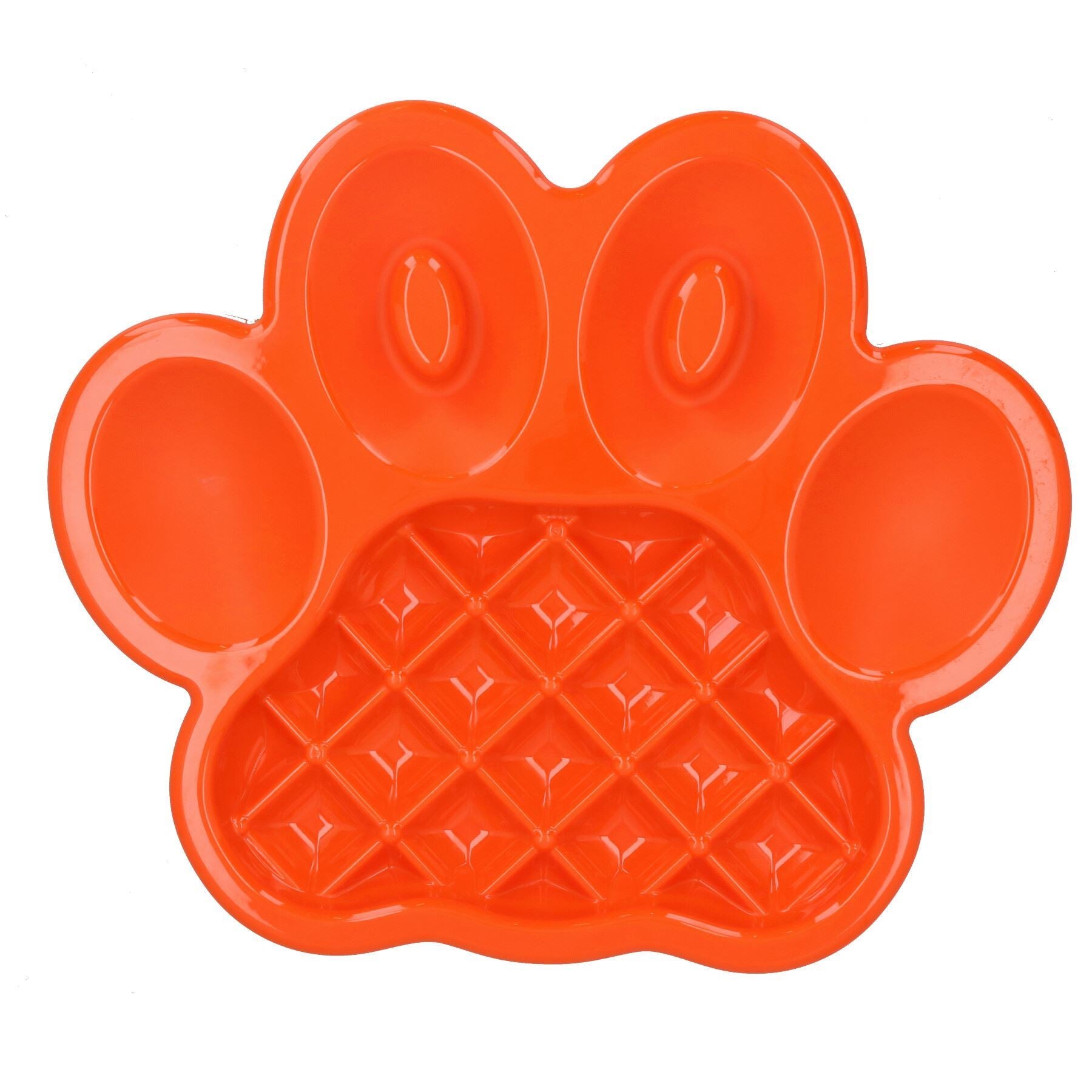 2PK Orange Interactive Dog Slow Feeder Food Accessories Control Fast Eating