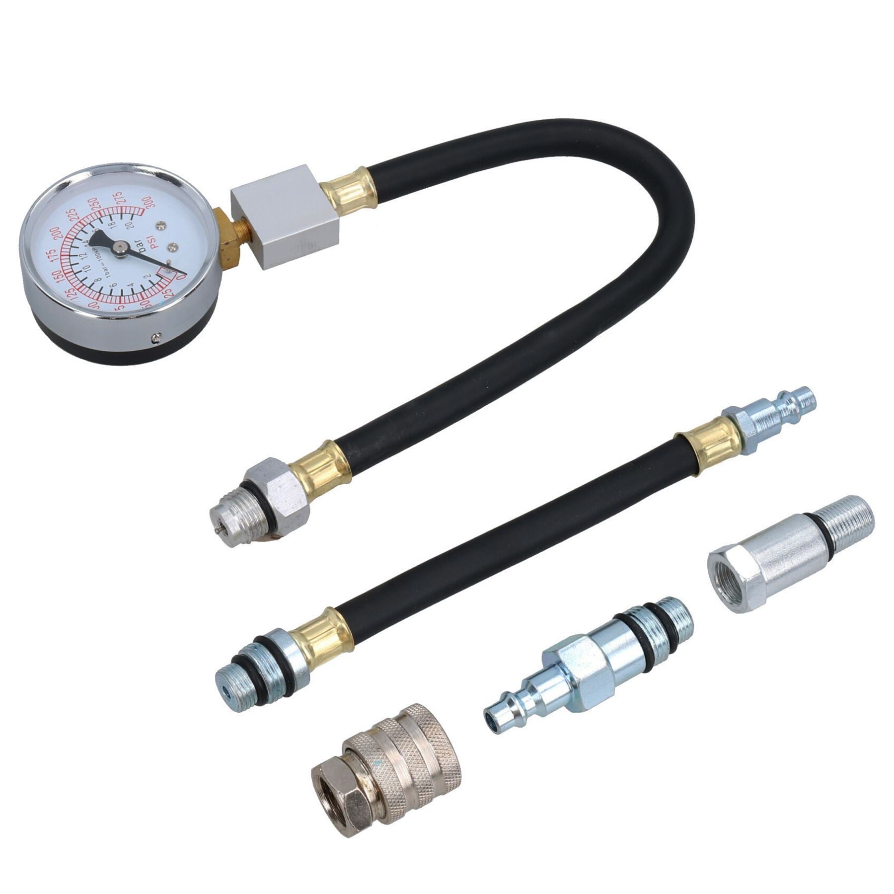 Petrol Engine Compression Tester Diagnostic Testing Kit for M14 M18 Spark Plugs