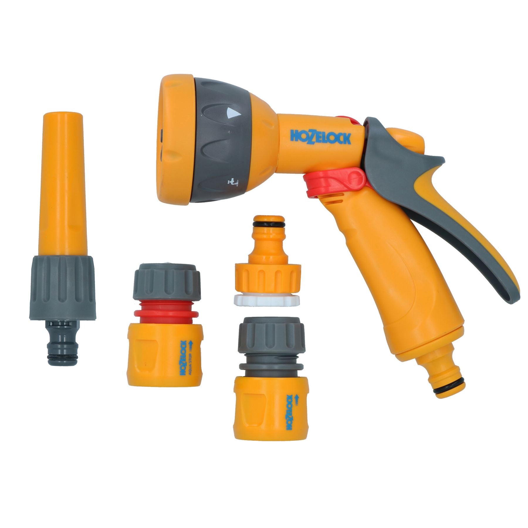 Hozelock Spray Nozzle & 5 Function Water Gun & Fittings Yard Garden Hose Pipe
