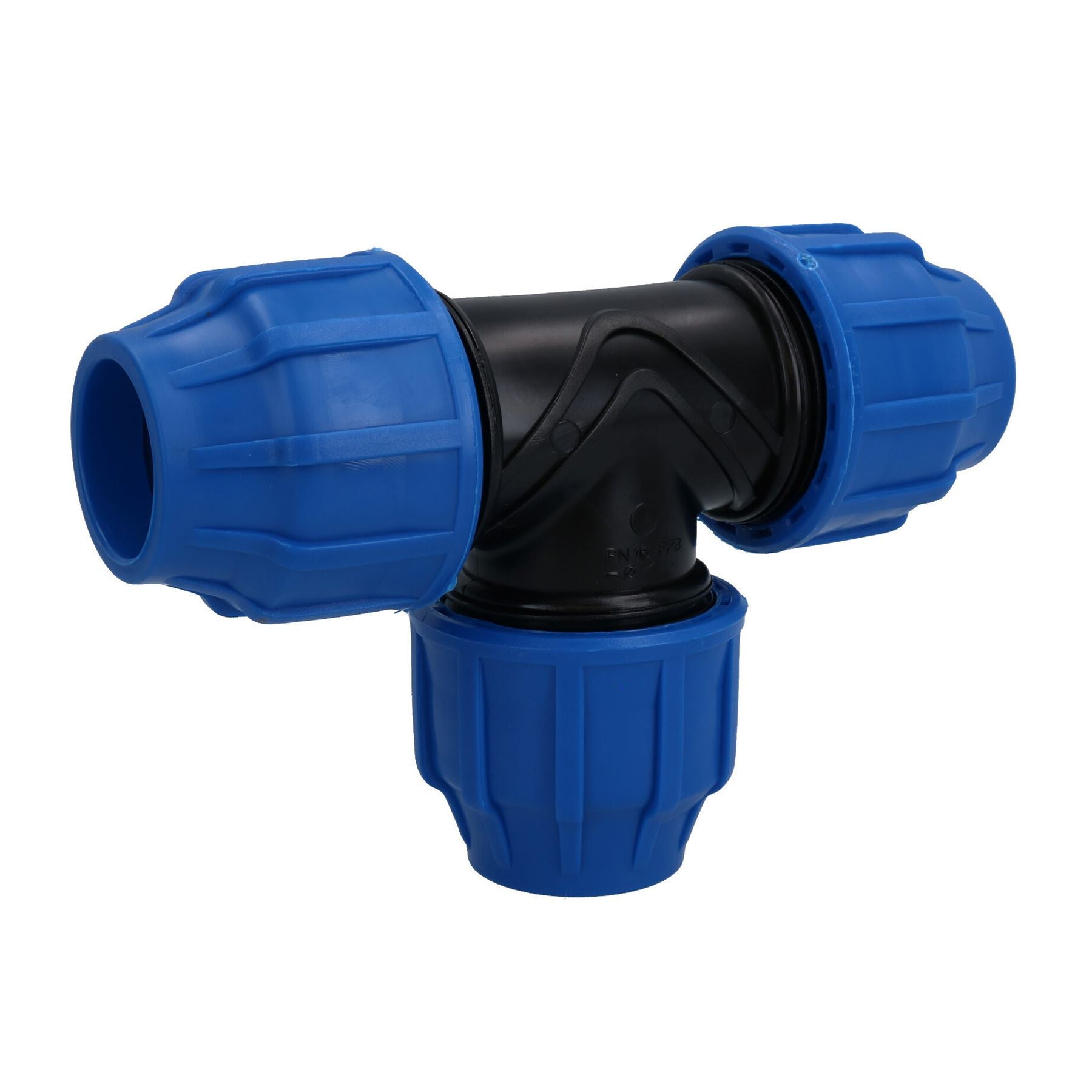 Raccord de tuyau d'eau en PEMD Raccord de raccord en T 25 mm x 25 mm x 25 mm