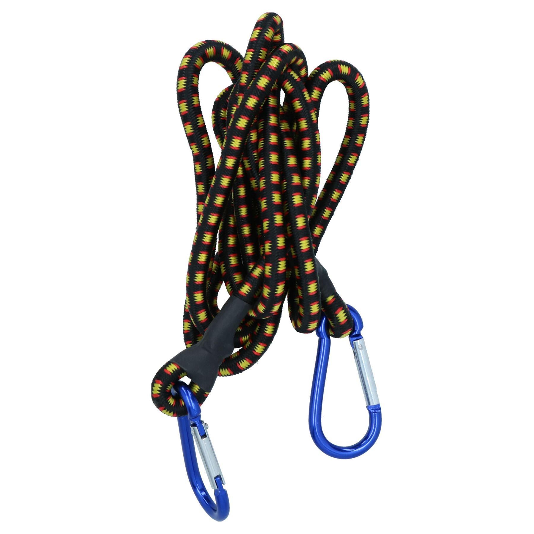 72” Bungee Strap with Aluminium Carabiners Hook Tie Down Fastener Holder