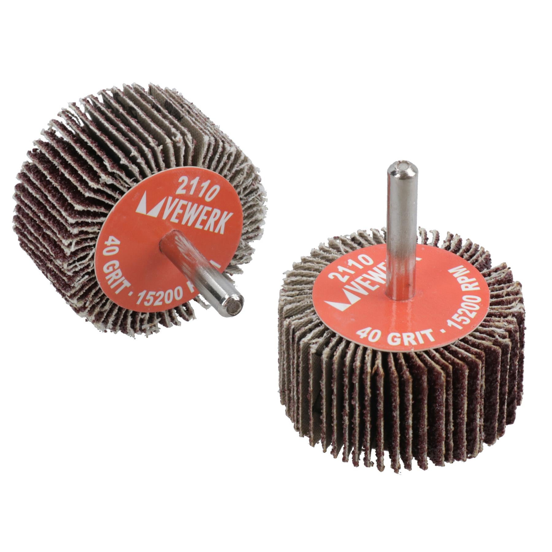 Disque à lamelles abrasif grain 40, 50 mm, tampons de polissage pour perceuses, tige de 6 mm