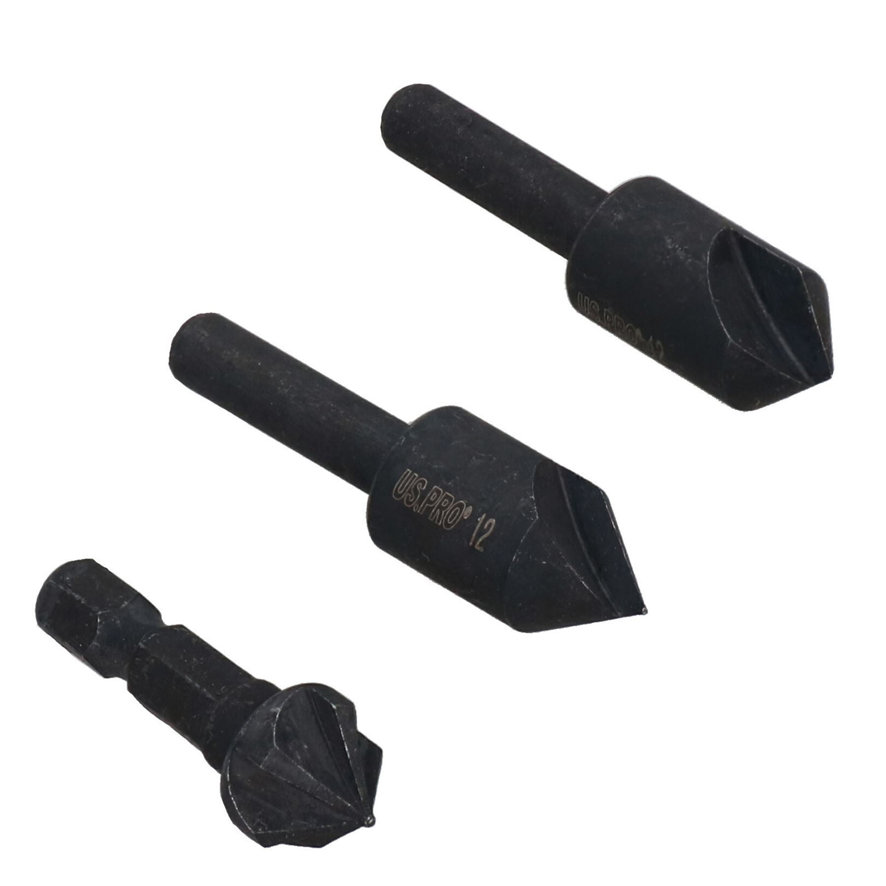 3pc Senker Bohrer Bohrer Langweilig 70 + 90 Grad Fase Für Weiche Metall + Holz