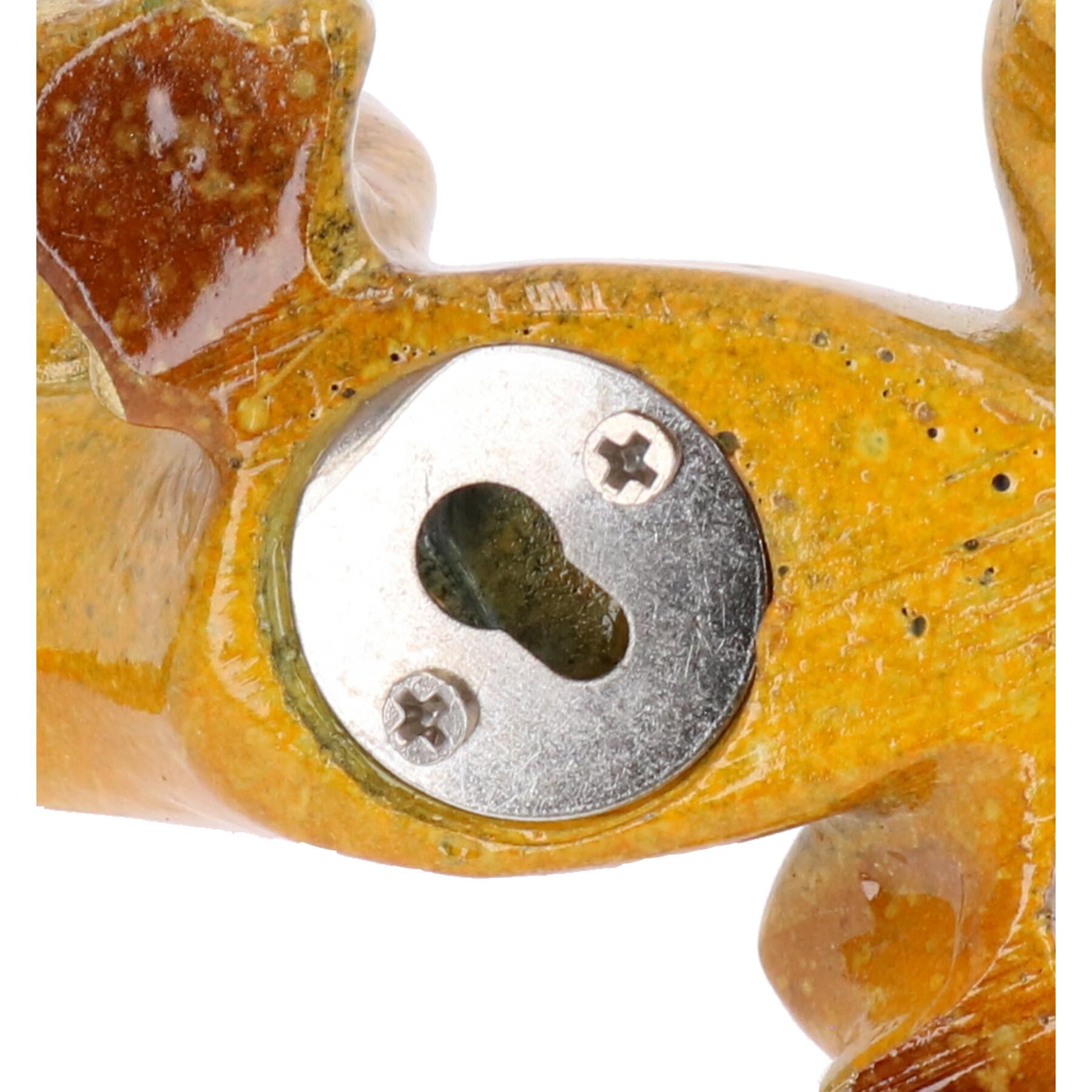 Statue de sculpture murale en résine représentant un lézard gecko tacheté jaune, petite maison