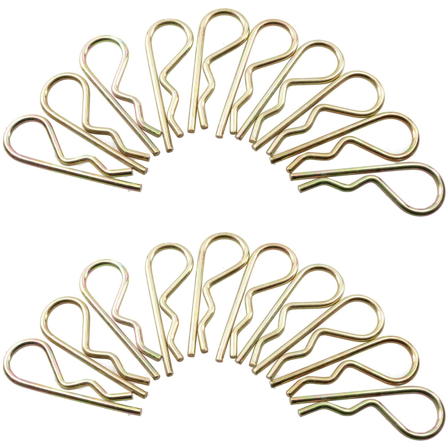 4mm R Clips Hair Pin Hitch Lynch Cotter Fasteners Zinc Plated Steel 20 Pack