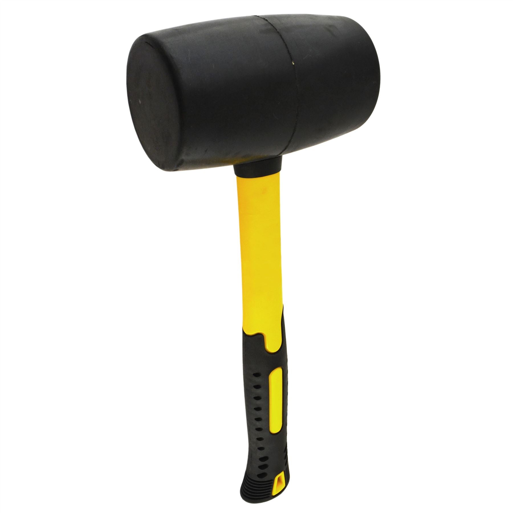 32oz Black Rubber Mallet 70% Fibreglass Handle Hammer Non Marking TE892