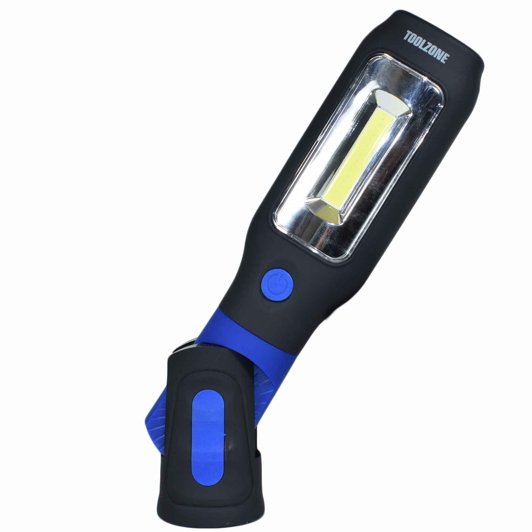 3W COB LED Taschenlampe Lampe Inspektion Arbeit Licht Magnetische 180 Grad Lean