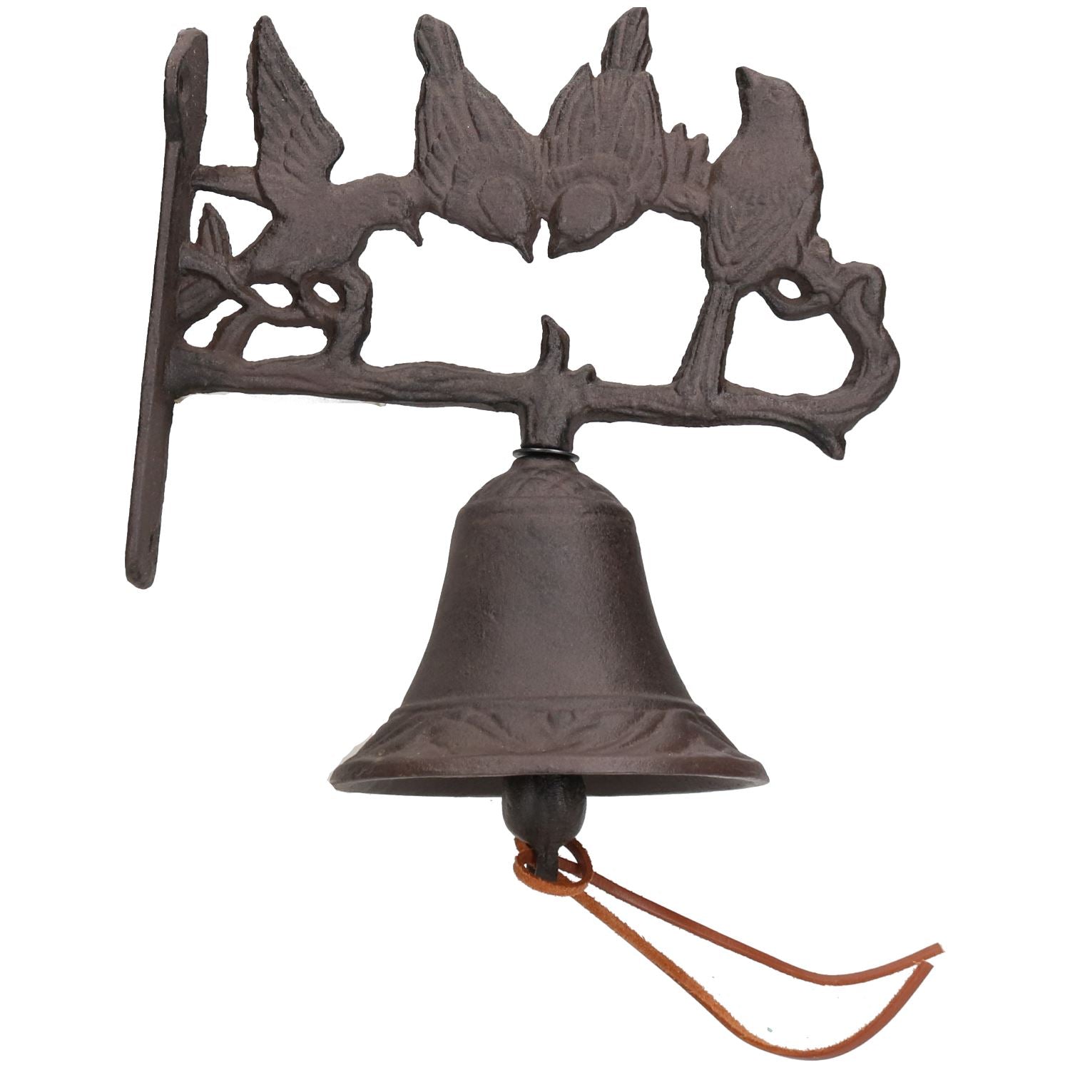 Cloche de porte en fonte pour oiseaux, plaque de porte, mur, poteau de maison, porche, anneau, remise