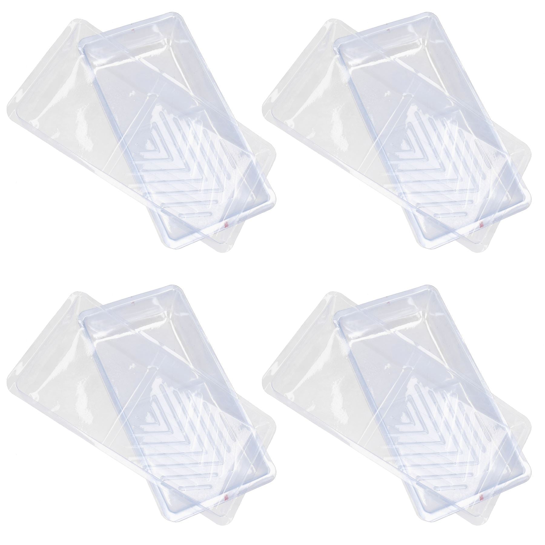 Doublures de plateaux à rouleaux jetables transparentes Doublure pour plateaux à rouleaux de 100 mm / 4 po