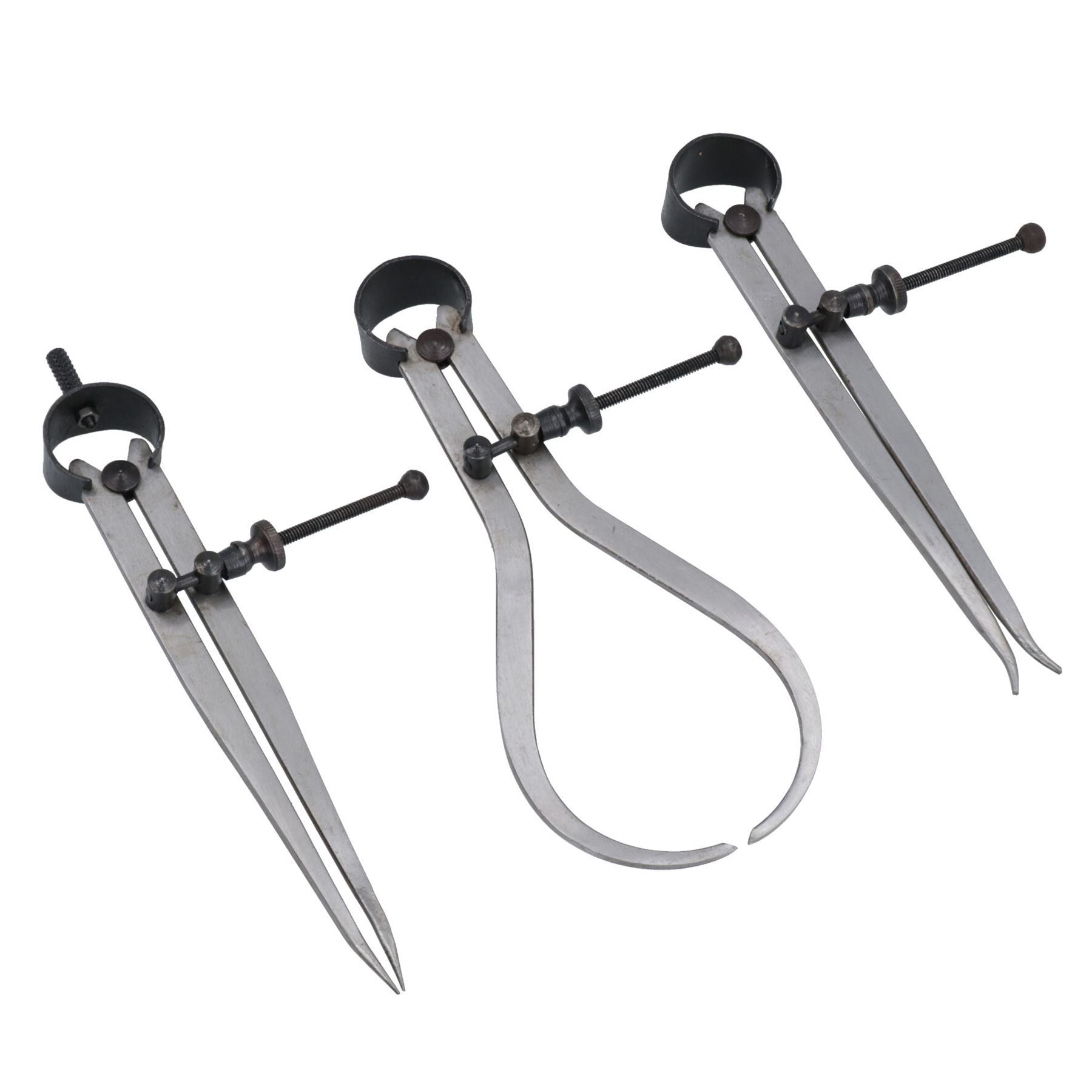 Jeu de mesure de pied à coulisse à ressort d'ingénieur de 180 mm, 3 pièces, interne et externe, SIL57