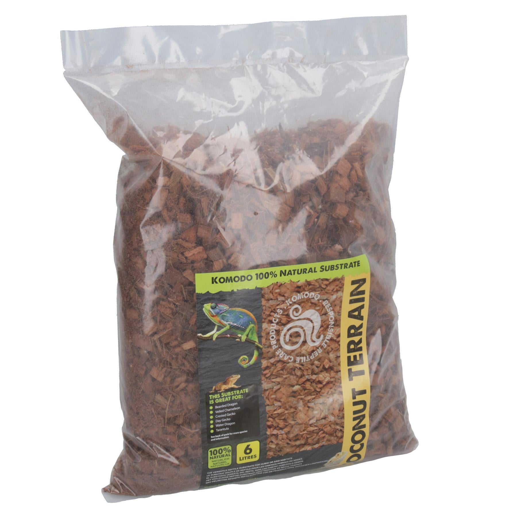 2 Pack 6 Litre Natural Coconut Husk Terrain Reptile Insect Bedding Covering