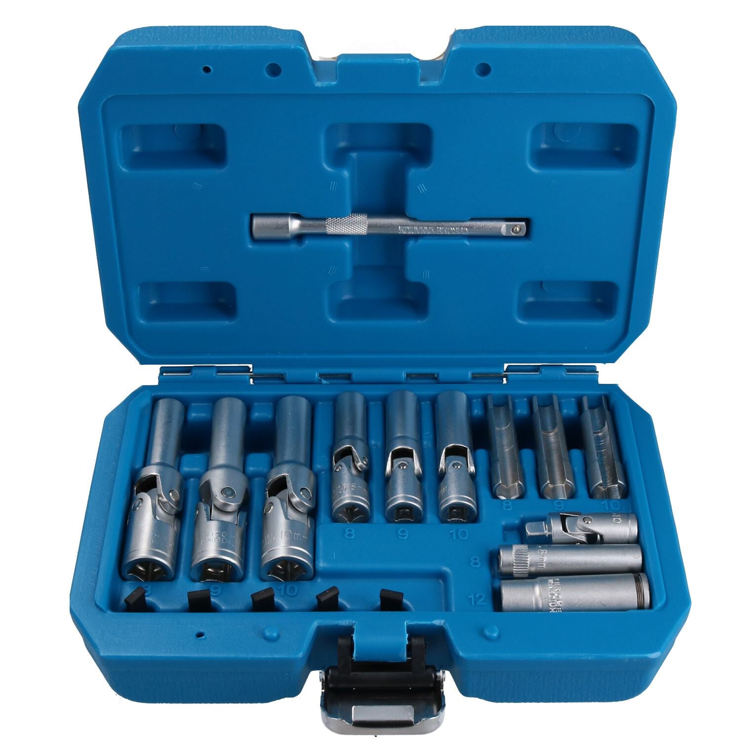 Jeu de douilles flexibles pour bougies de préchauffage extra profondes métriques de 8 mm à 12 mm avec bougies de préchauffage PSG