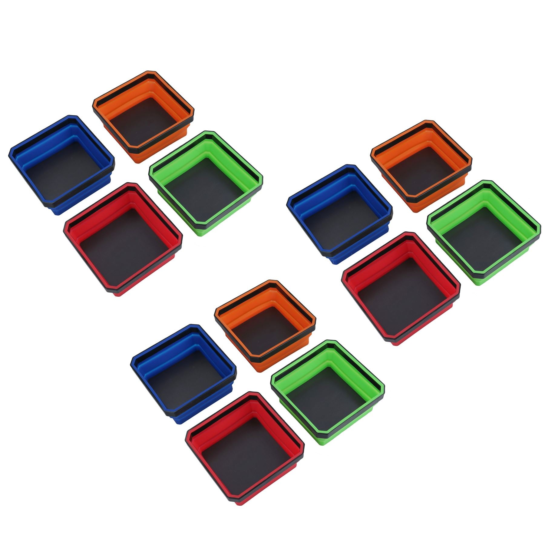 Zusammenklappbares magnetisches Teiletablett, Schüsselhalter, Kunststoff, mehrfarbig