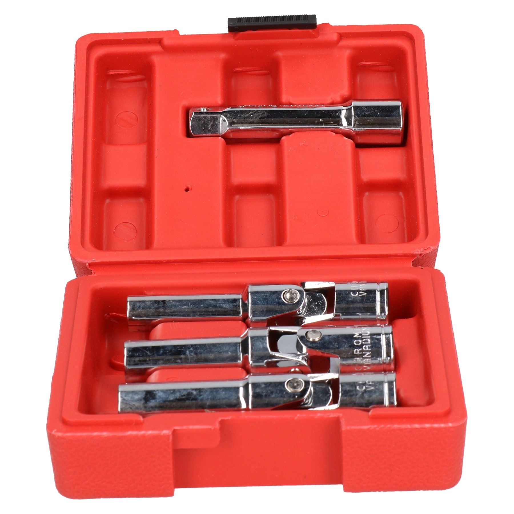 Jeu de 4 douilles de bougie de préchauffage sur joints universels 8 mm, 10 mm et 12 mm, entraînement 3/8"