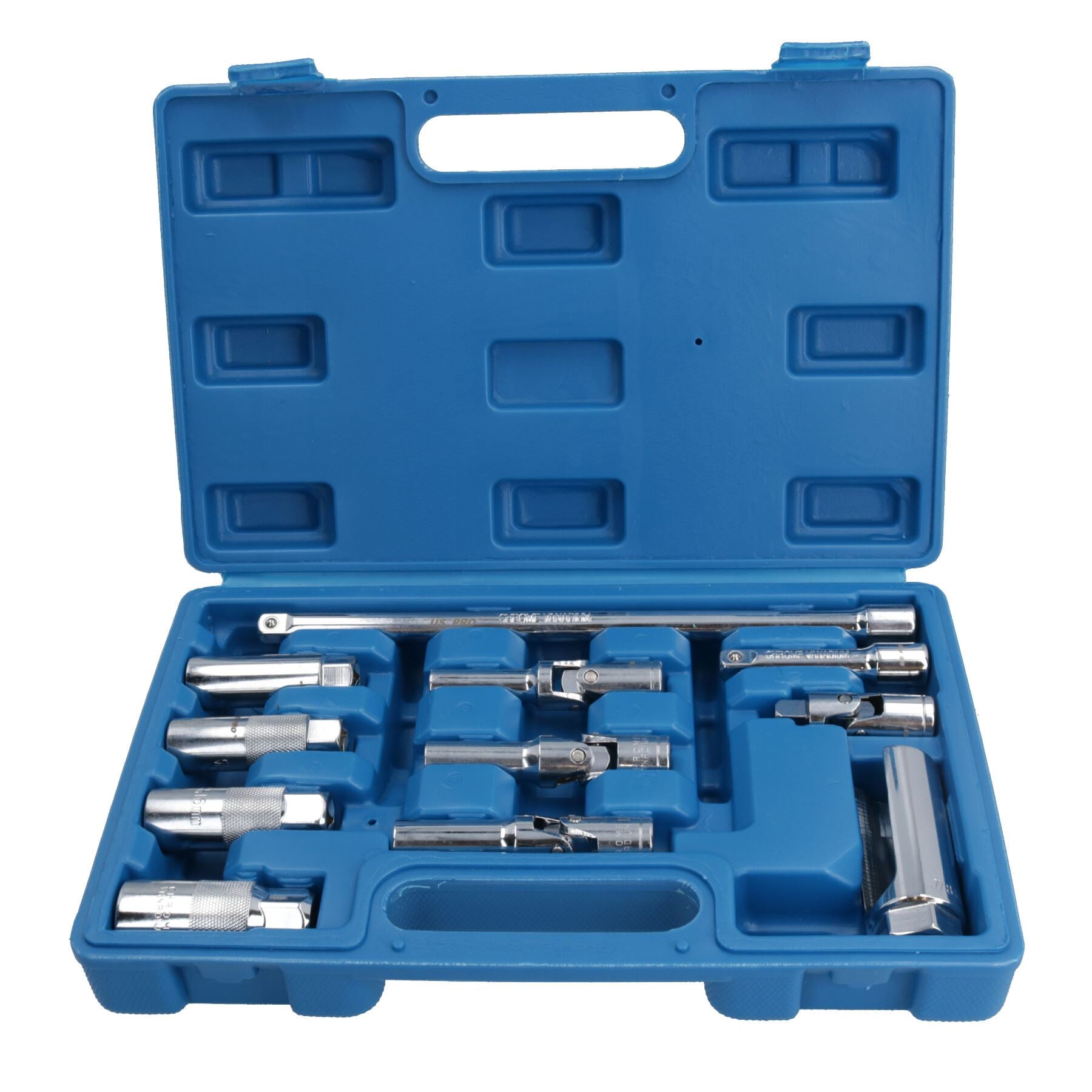 Bougie de préchauffage à entraînement métrique 3/8 po + jeu d'accessoires Douilles de capteur Bougies d'allumage 11 pièces