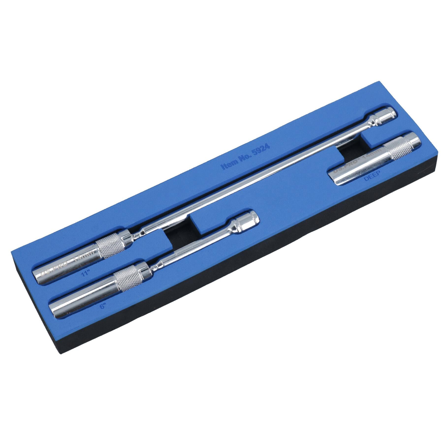 Douilles magnétiques à paroi mince pour bougies d'allumage de 14 mm avec pivot à 360 degrés, 3 pièces
