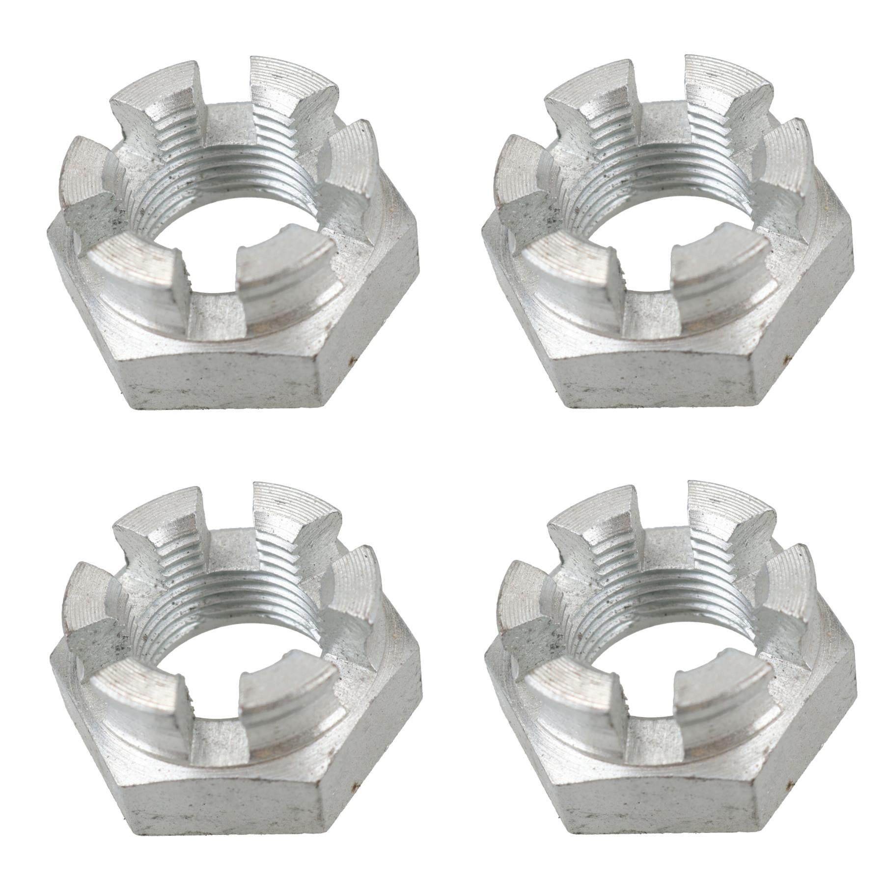4 PACK M20 x 1.5 Slotted Castle Nut Trailer Wheel Hub Castellated Hub Bearing