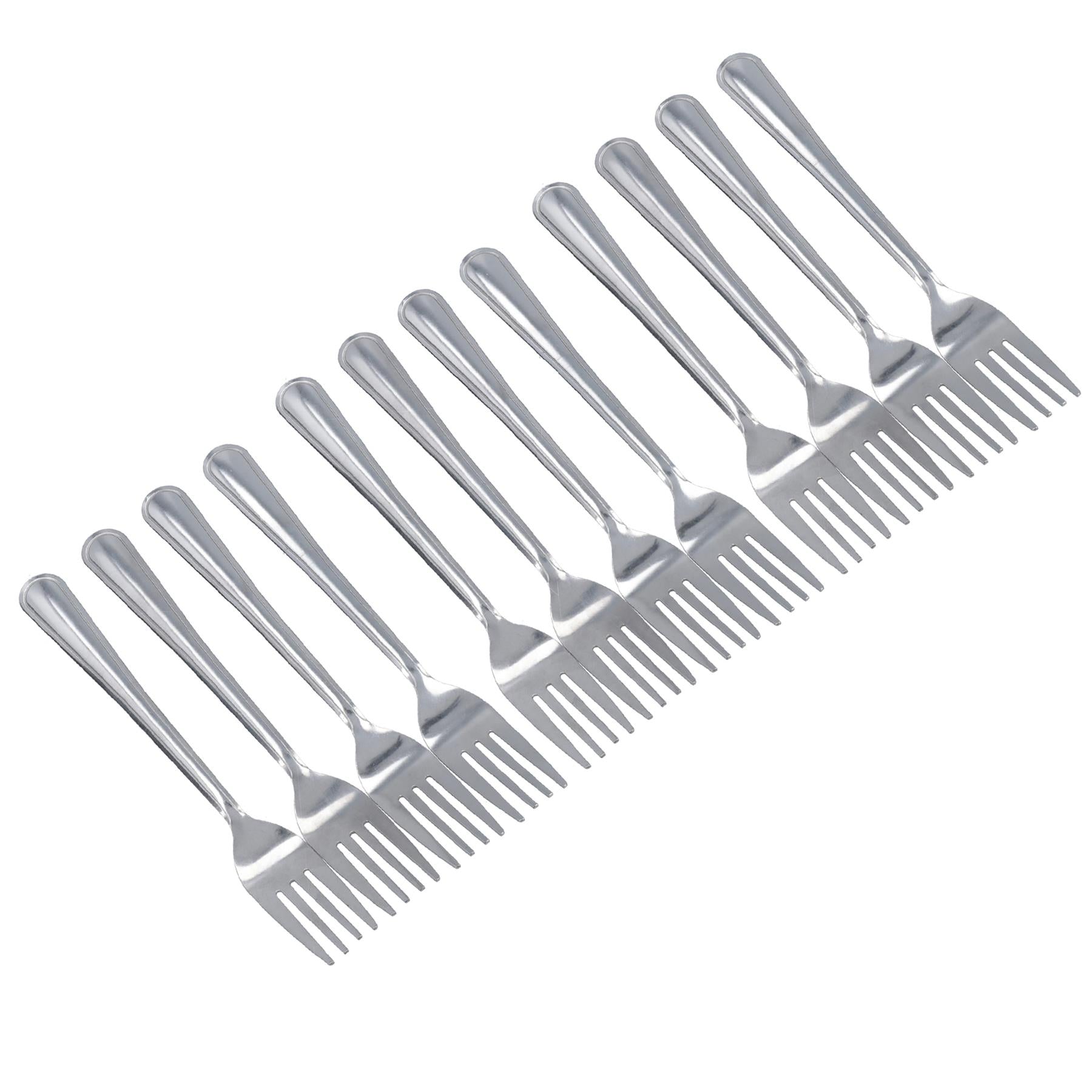 Couverts de table en acier inoxydable Fourchettes de table 19 cm de long Couleur argent