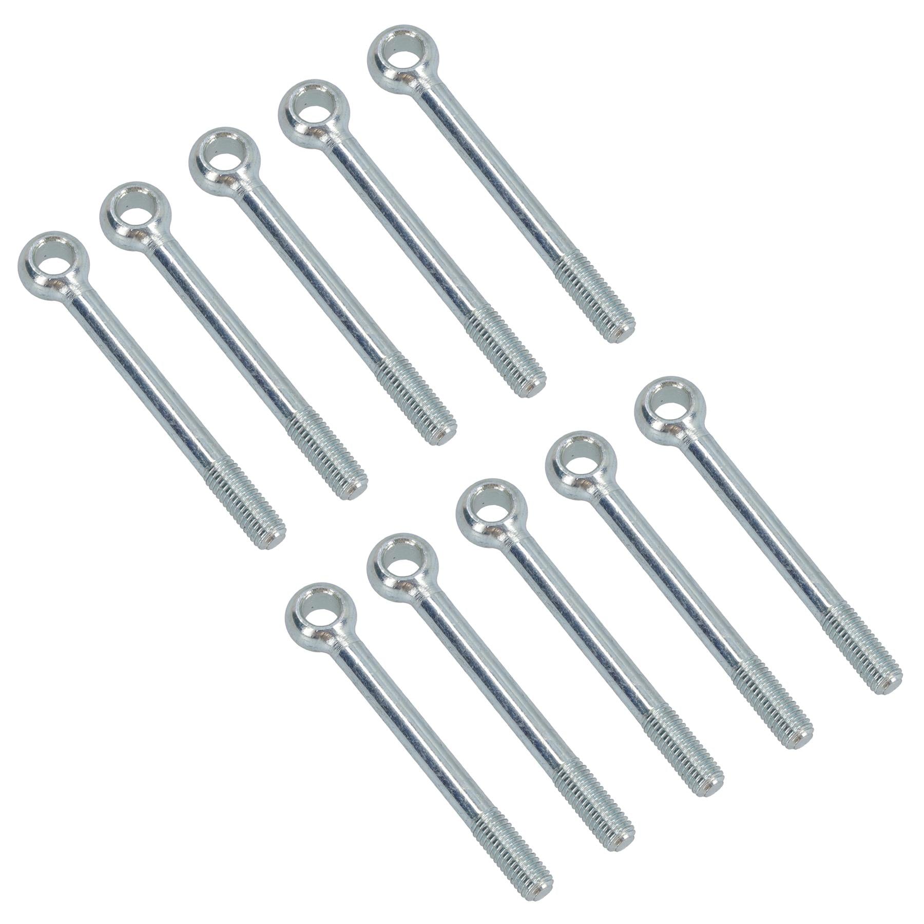 M10 100mm Eye Bolt Single Bolt Zinc Plated Threaded Rings DIN444 Catenary Wire