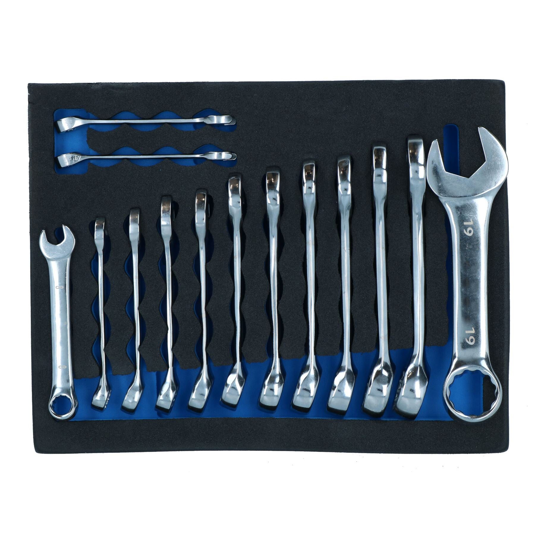 Clé mixte courte métrique MM 6 mm – 19 mm 14 pièces dans un plateau EVA