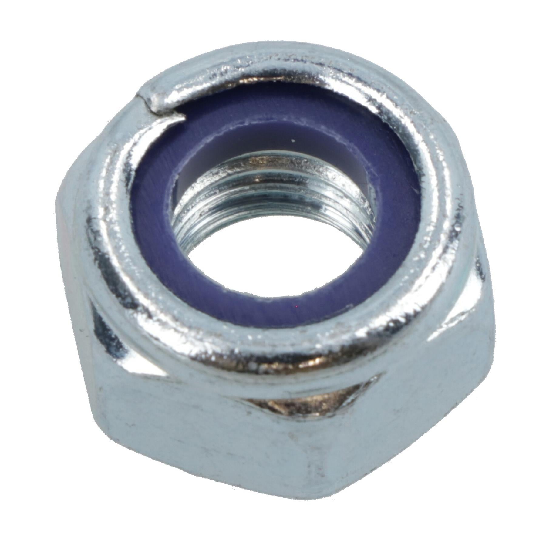 M8 x 1.25mm Nyloc Nut Fastener Hexagonal Metric Nuts Grade 8 Zinc Plated